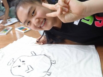 เขียนศิลป์บนเสื้อเพื่อผู้ป่วยเรื้อรัง 4 กย. T-Shirt Painting for chronic patients