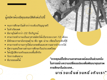 รับสมัครอาสาสมัครประจำทีมไทย