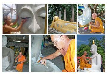 จิตอาสาซ่อมพระพุทธรูป เที่ยวเมืองกาญจนบุรี