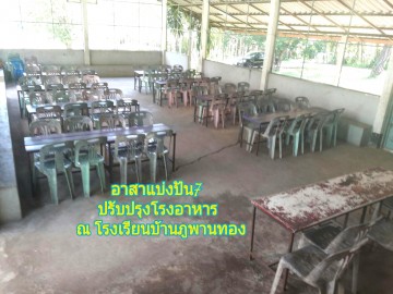 อาสาแบ่งปัน 7 ปรับปรุงโรงอาหาร ณ โรงเรียนบ้านภูพานทอง